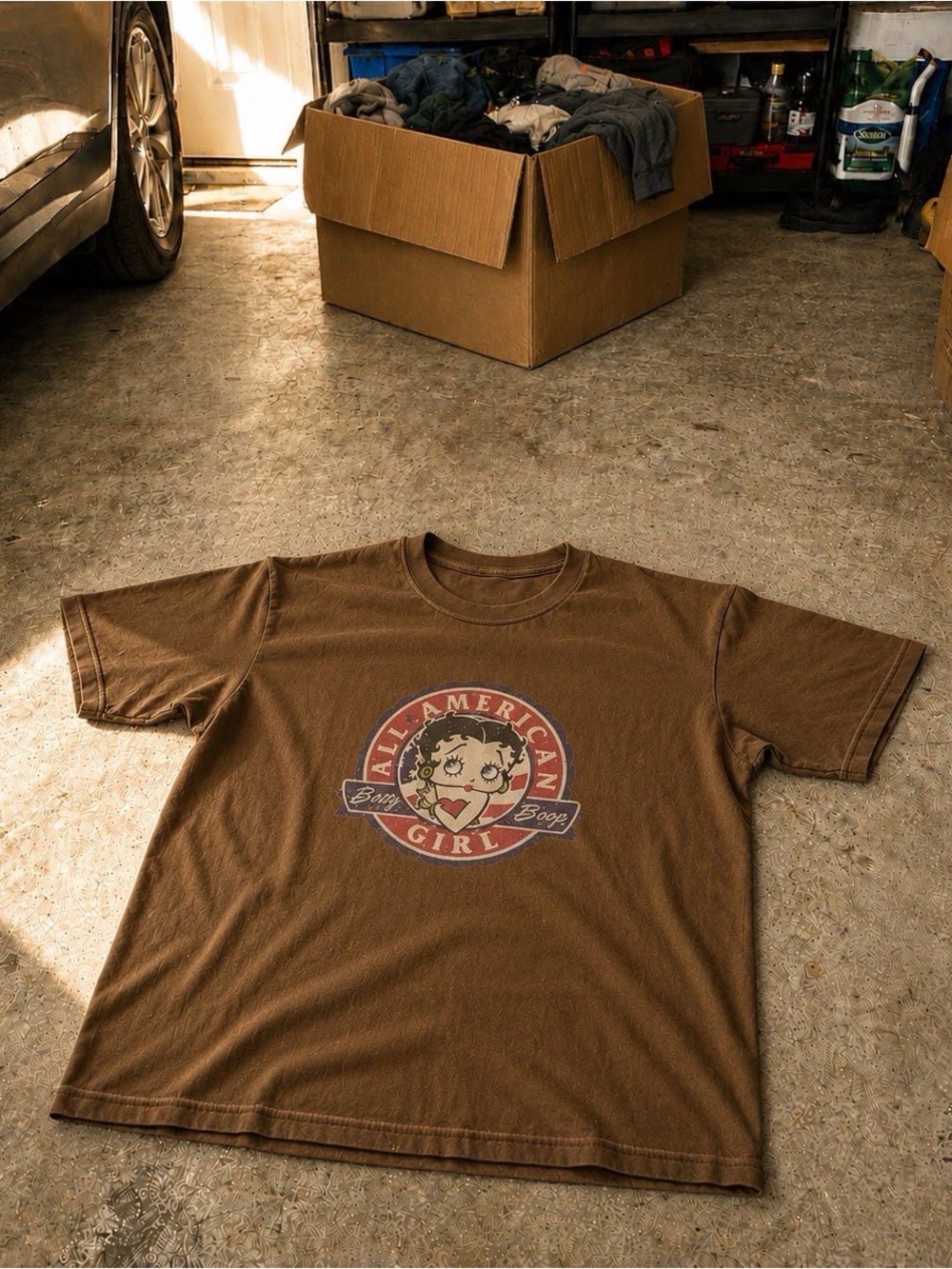 All American Girl Brown Graphic Tee for all